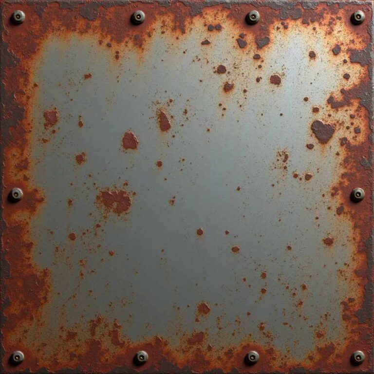 Tile of rusty metal generated by AI